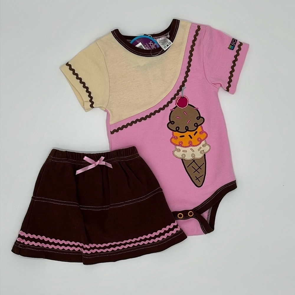 New boutique Sozo ice cream onesie and skort - bundle discounts